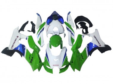 Carenagens Moto Kawasaki ZX10R 2021-2025 - Branco Verde Azul Preto