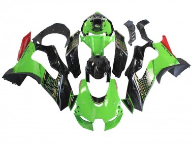 Carenagem Moto Kawasaki ZX10R 2021-2025 - Verde Preto Vermelho Honeycomb