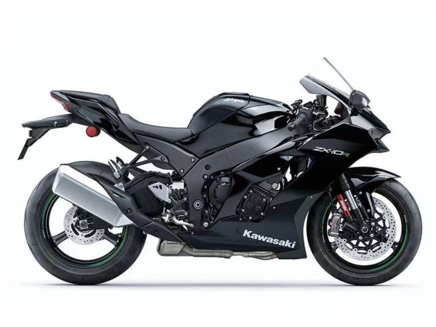 Carenagens Moto Kawasaki ZX10R 2021-2025 - Preto Branco Verde Decal