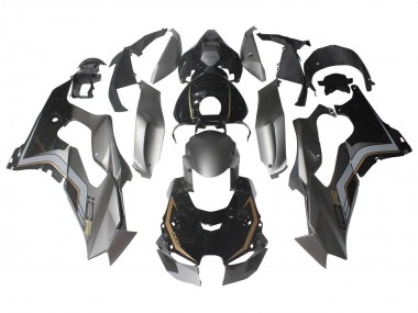 Carenagens Moto Kawasaki ZX10R 2021-2025 - Preto Cinzento Ouro