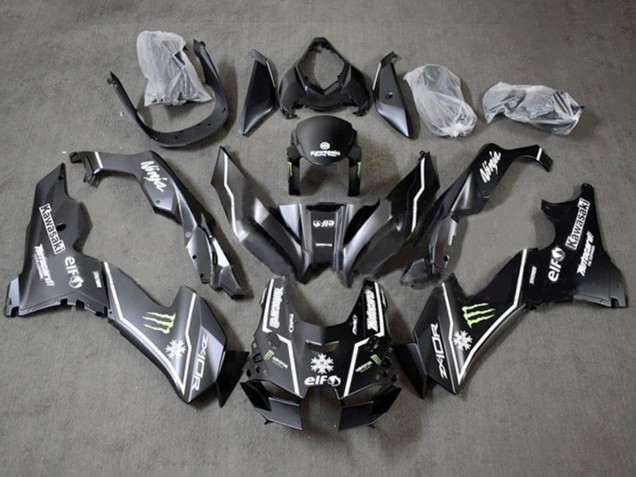 Carenagens Moto Kawasaki ZX10R 2021-2025 - Preto Brilhante Verde Branco Elf Neve Monstro