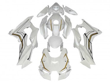 Carenagens Moto Kawasaki ZX10R 2021-2025 - Branco Ouro