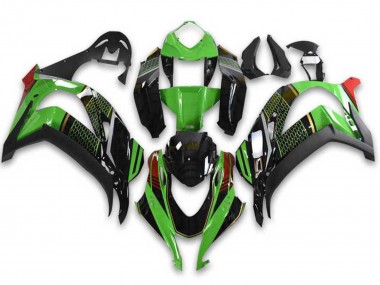 Carenagens Moto Kawasaki ZX10R 2021-2025 - Verde Preto Vermelho Honeycomb
