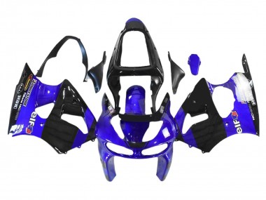 Carenagens Moto Kawasaki ZX6R 1998-1999 - Azul Preto Brilhante Elf Bridgestone