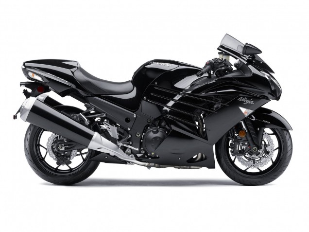Carenagens Moto Kawasaki ZX14R ZZR1400 2012-2024 - Preto Brilhante Preto Fosco Branco Ninja