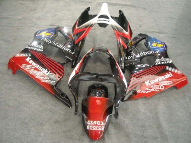 Carenagens Moto Kawasaki ZX6R 2000-2002 - Branco Vermelho Preto PlayStation 2