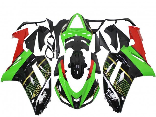 Carenagem Moto Kawasaki ZX6R 2007-2008 - Verde Preto