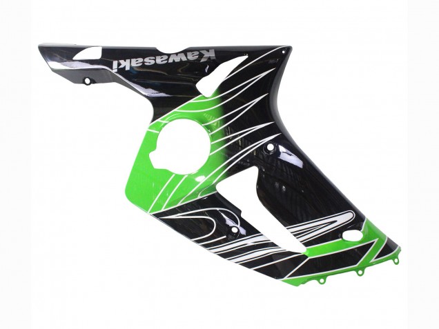 Carenagens Moto Kawasaki ZX6R 2003-2004 - Verde Branco Preto