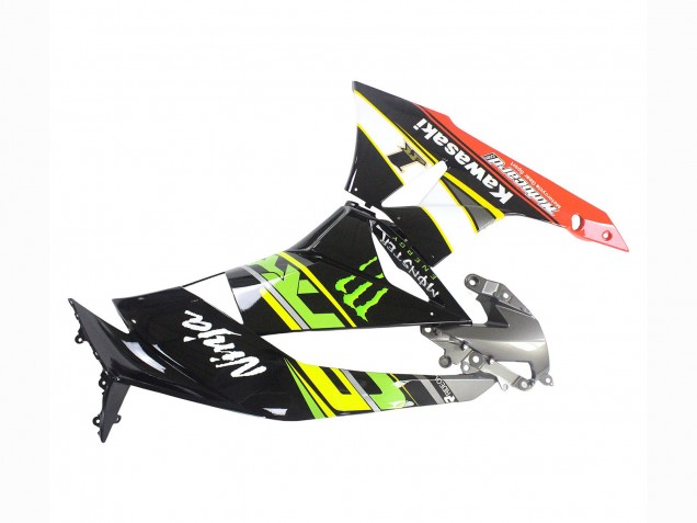 Carenagens Moto Kawasaki ZX6R 2009-2012 - Verde Preto Brilhante Amarelo Branco Vermelho Elf Monstro