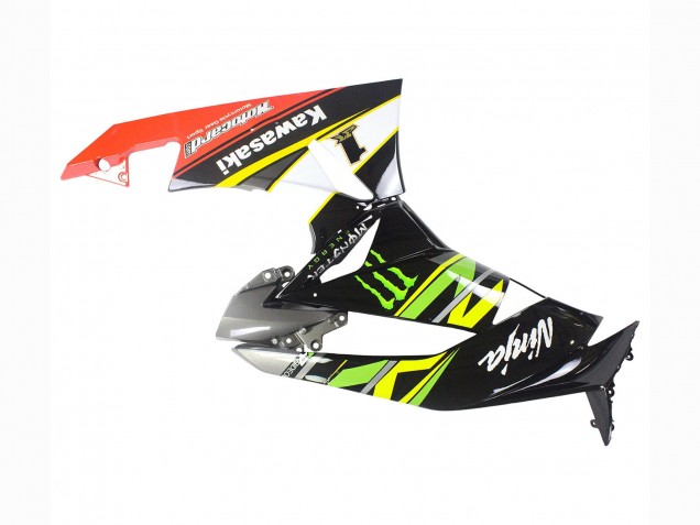 Carenagens Moto Kawasaki ZX6R 2009-2012 - Verde Preto Brilhante Amarelo Branco Vermelho Elf Monstro