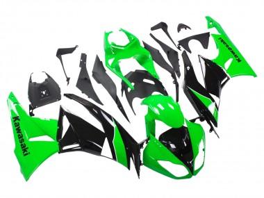 Carenagens Moto Kawasaki ZX6R 2009-2012 - Verde Preto Brilhante