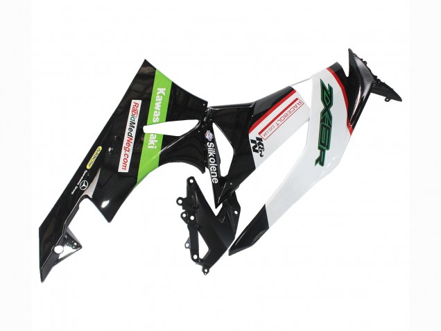 Carenagens Moto Kawasaki ZX6R 2009-2012 - Branco Vermelho Preto Verde