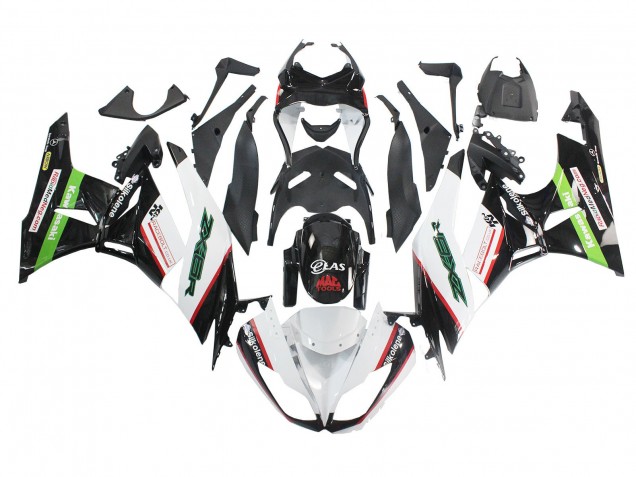 Carenagens Moto Kawasaki ZX6R 2009-2012 - Branco Vermelho Preto Verde