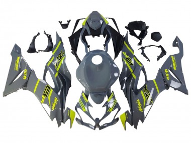 Carenagens Moto Kawasaki ZX6R 2019-2022 - Nardo Cinzento Amarelo