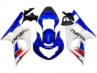 Carenagens Moto Suzuki GSXR1000 2000-2002 - Branco Azul Vermelho