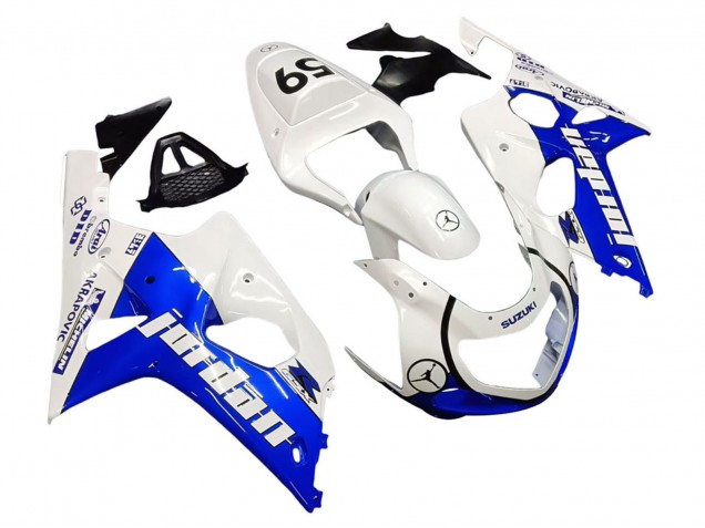 Carenagens Moto Suzuki GSXR1000 2000-2002 - Branco Azul Jordan 59