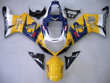Carenagens Moto Suzuki GSXR1000 2000-2002 - Amarelo Azul Escuro Branco Motul Corona