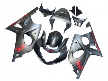Carenagens Moto Suzuki GSXR1000 2000-2002 - Cinzento Fosco Vermelho Decal