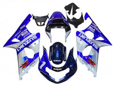 Carenagens Moto Suzuki GSXR1000 2000-2002 - Azul Branco Prata Castrol Dunlop