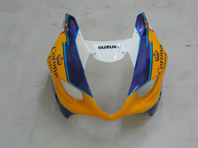 Carenagens Moto Suzuki GSXR 1000 2003-2004 - Amarelo Branco Azul Preto Corona