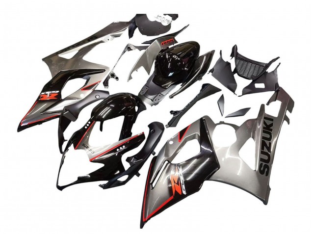 Carenagem Moto Suzuki GSXR 1000 2005-2006 - Prata Preto Vermelho