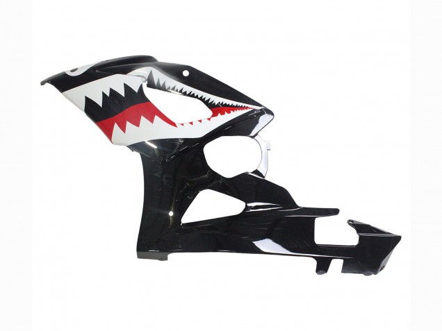 Carenagens Moto Suzuki GSXR 1000 2005-2006 - Preto Brilhante Vermelho Branco Tubarão