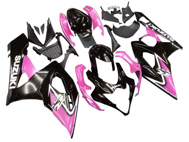 Carenagens Moto Suzuki GSXR 1000 2005-2006 - Preto Brilhante Rosa