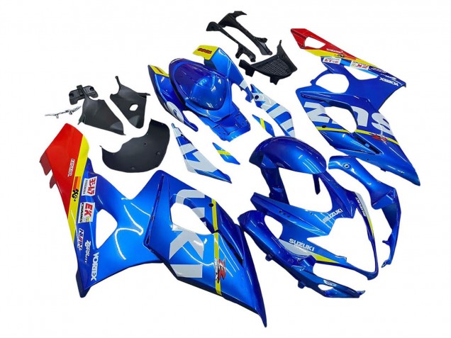 Carenagens Moto Suzuki GSXR 1000 2005-2006 - Azul Amarelo Vermelho Branco