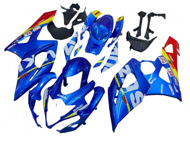 Carenagens Moto Suzuki GSXR 1000 2005-2006 - Azul Amarelo Vermelho Branco