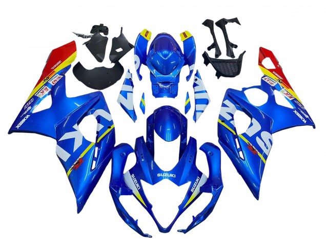 Carenagens Moto Suzuki GSXR 1000 2005-2006 - Azul Amarelo Vermelho Branco