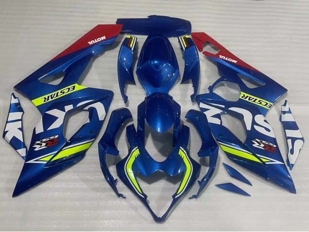 Carenagens Moto Suzuki GSXR 1000 2005-2006 - Azul Amarelo Vermelho Motul Ecstar
