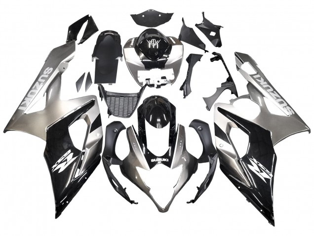 Carenagens Moto Suzuki GSXR 1000 2005-2006 - Preto Brilhante Cinzento