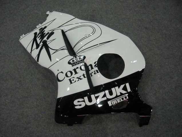 Carenagens Moto Suzuki GSXR 1300 Hayabusa 1996-2007 - Branco Preto Corona