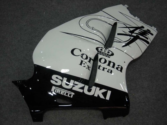Carenagens Moto Suzuki GSXR 1300 Hayabusa 1996-2007 - Branco Preto Corona