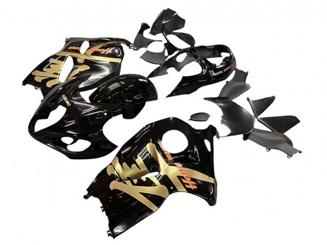 Carenagens Moto Suzuki GSXR 1300 Hayabusa 1996-2007 - Preto Brilhante Ouro Hayabusa
