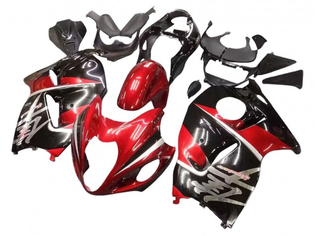 Carenagens Moto Suzuki GSXR 1300 Hayabusa 1996-2007 - Vermelho Preto Brilhante Hayabusa