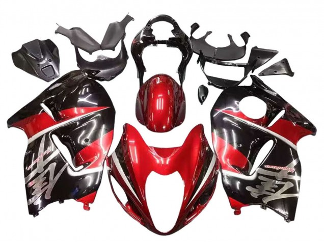 Carenagens Moto Suzuki GSXR 1300 Hayabusa 1996-2007 - Vermelho Preto Brilhante Hayabusa