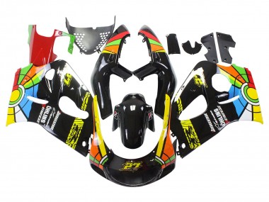Carenagens Moto Suzuki GSXR 600 / GSXR 750 1996-2000 - Preto Multicolorido 27