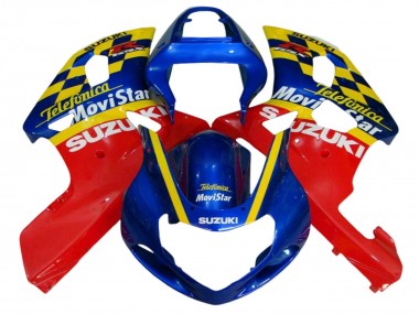 Carenagens Moto Suzuki GSXR 600 / GSXR 750 2001-2003 - Azul Vermelho Amarelo