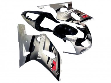 Carenagem Moto Suzuki GSXR 600 / GSXR 750 2001-2003 - Prata Preto Brilhante Vermelho