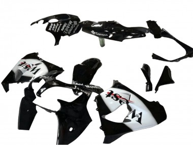 Carenagem Moto Kawasaki ZX9R 2000-2001 - Preto Brilhante Branco West