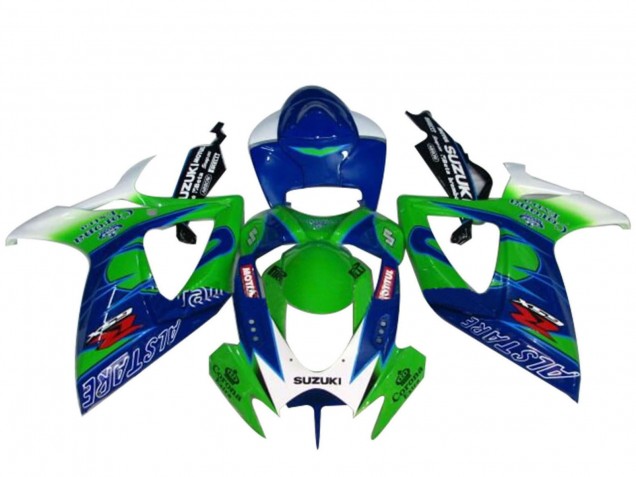 Carenagens Moto Suzuki GSXR 600 / GSXR 750 2004-2005 - Branco Azul Verde