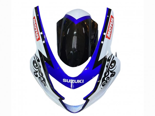 Carenagem Moto Suzuki GSXR 600 / GSXR 750 2004-2005 - Branco Azul Preto Corona Motul