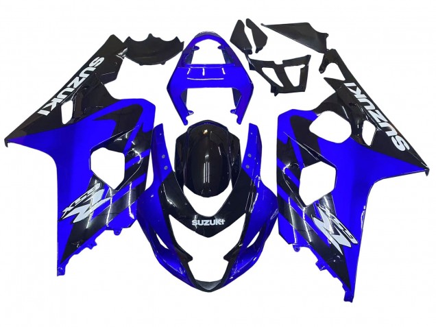 Carenagens Moto Suzuki GSXR 600 / GSXR 750 2004-2005 - Azul Preto Branco Decal