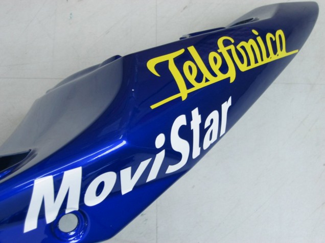Carenagens Moto Suzuki GSXR 600 / GSXR 750 2004-2005 - Azul Branco Amarelo Verde Telefonica Motul MoviStar