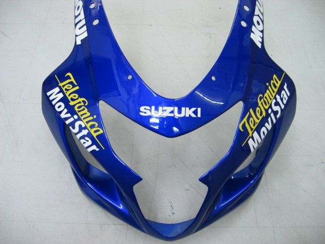 Carenagens Moto Suzuki GSXR 600 / GSXR 750 2004-2005 - Azul Branco Amarelo Verde Telefonica Motul MoviStar