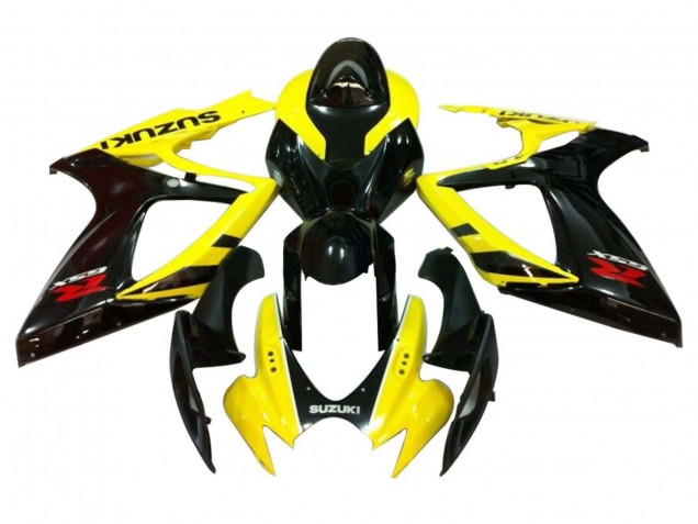 Carenagens Moto Suzuki GSXR 600 / GSXR 750 2006-2007 - Amarelo Preto Brilhante Vermelho