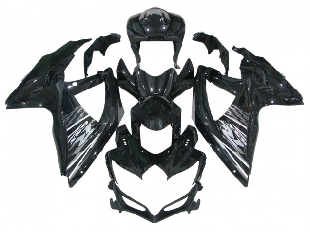 Carenagens Moto Suzuki GSXR 600 / GSXR 750 2006-2007 - Preto Brilhante Cinzento Branco
