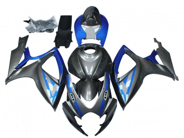 Carenagens Moto Suzuki GSXR 600 / GSXR 750 2006-2007 - Azul Cinzento Preto