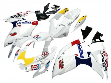 Carenagens Moto Suzuki GSXR 600 / GSXR 750 2006-2007 - Branco Vermelho Amarelo Motul